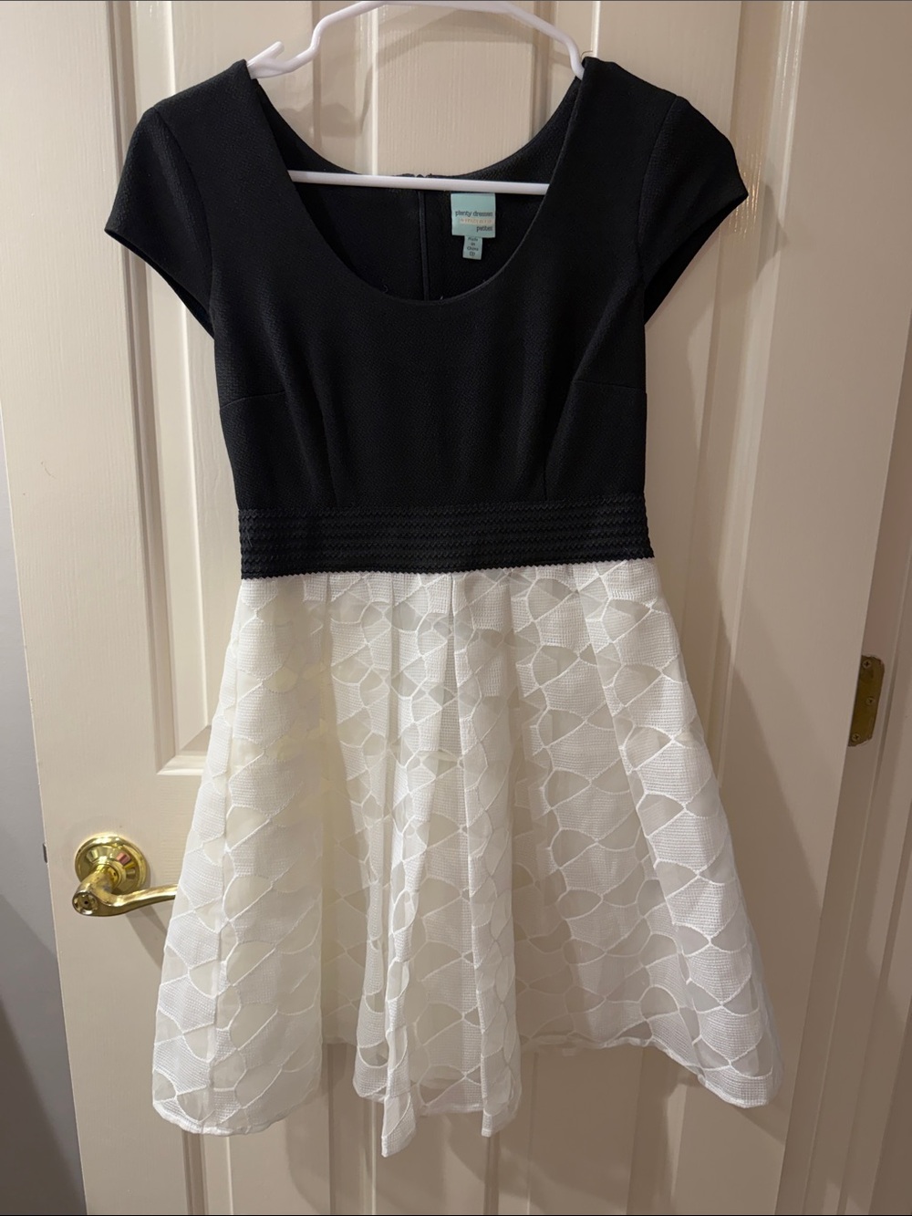 NWOT 0P Tracy Reese Black and White Fit-and-Flare Mini Dress